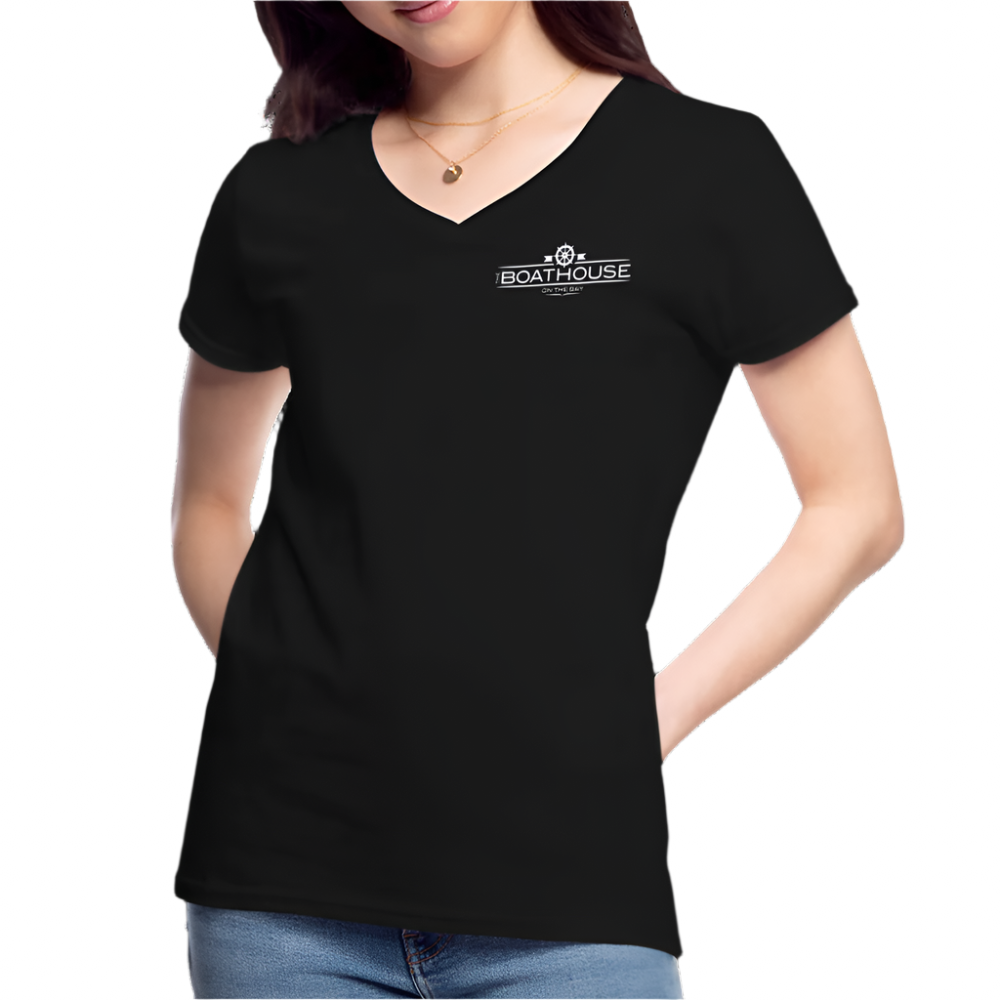 Boathouse - Women's V-Neck T-Shirt (Semi-fitted) - black