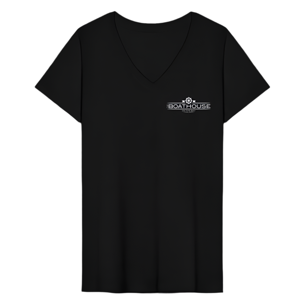Boathouse - Women's V-Neck T-Shirt (Semi-fitted) - black