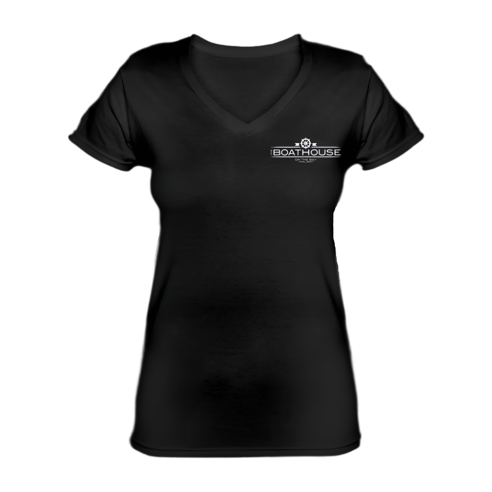 Boathouse - Women's V-Neck T-Shirt (Semi-fitted) - black