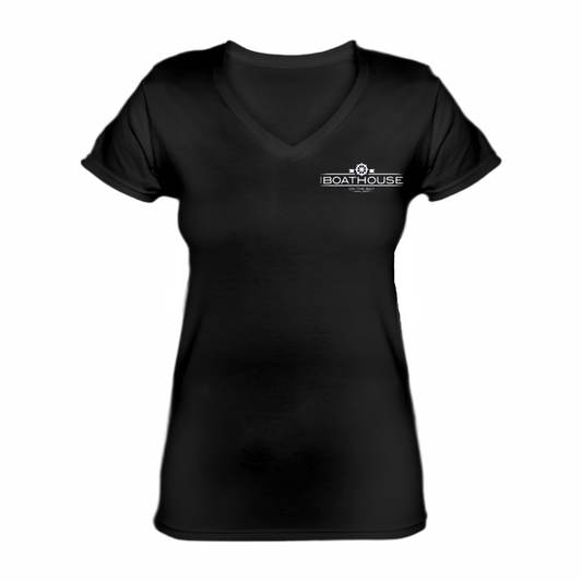 Boathouse - Women's V-Neck T-Shirt (Semi-fitted) - black