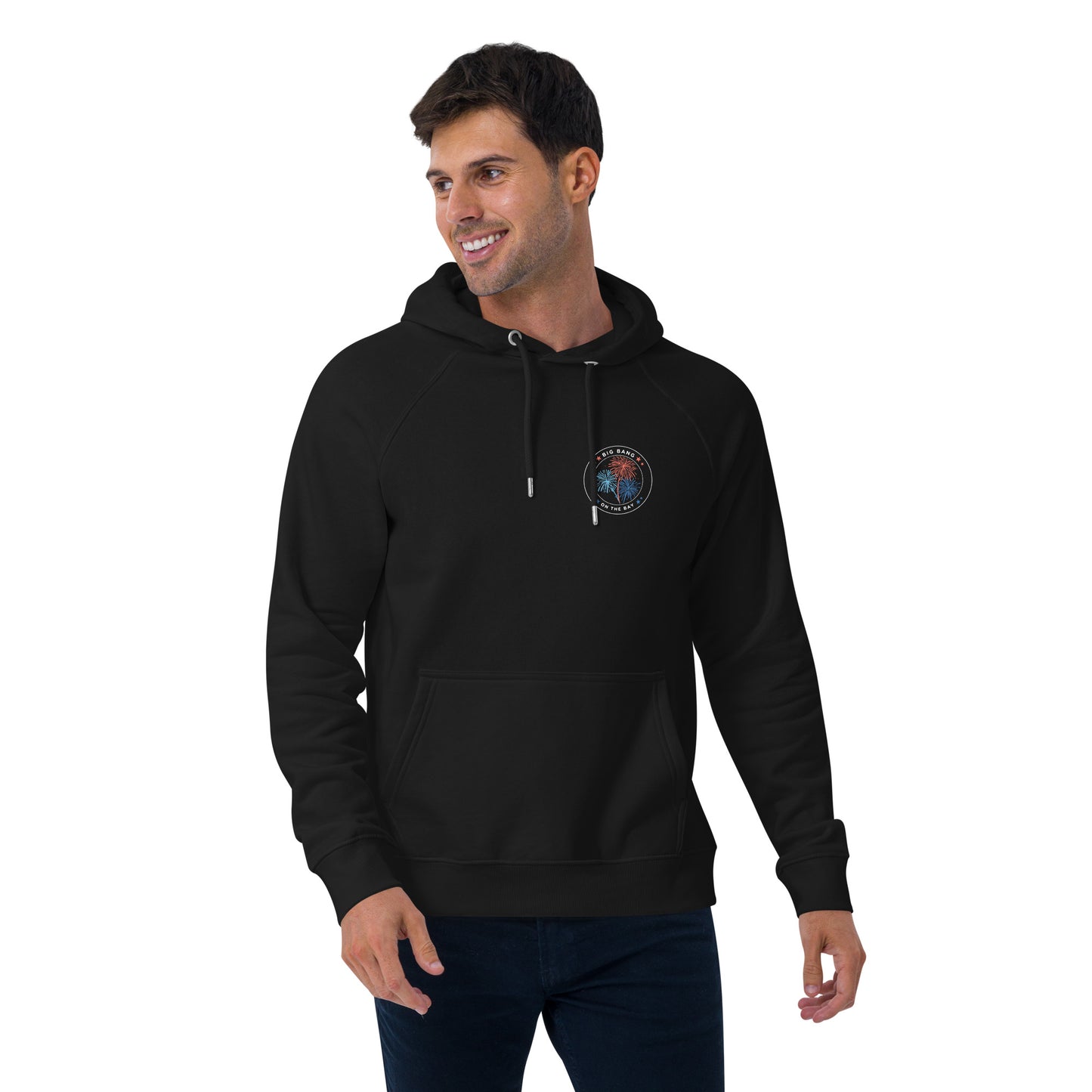 Big Bang on the Bay - Unisex eco raglan hoodie