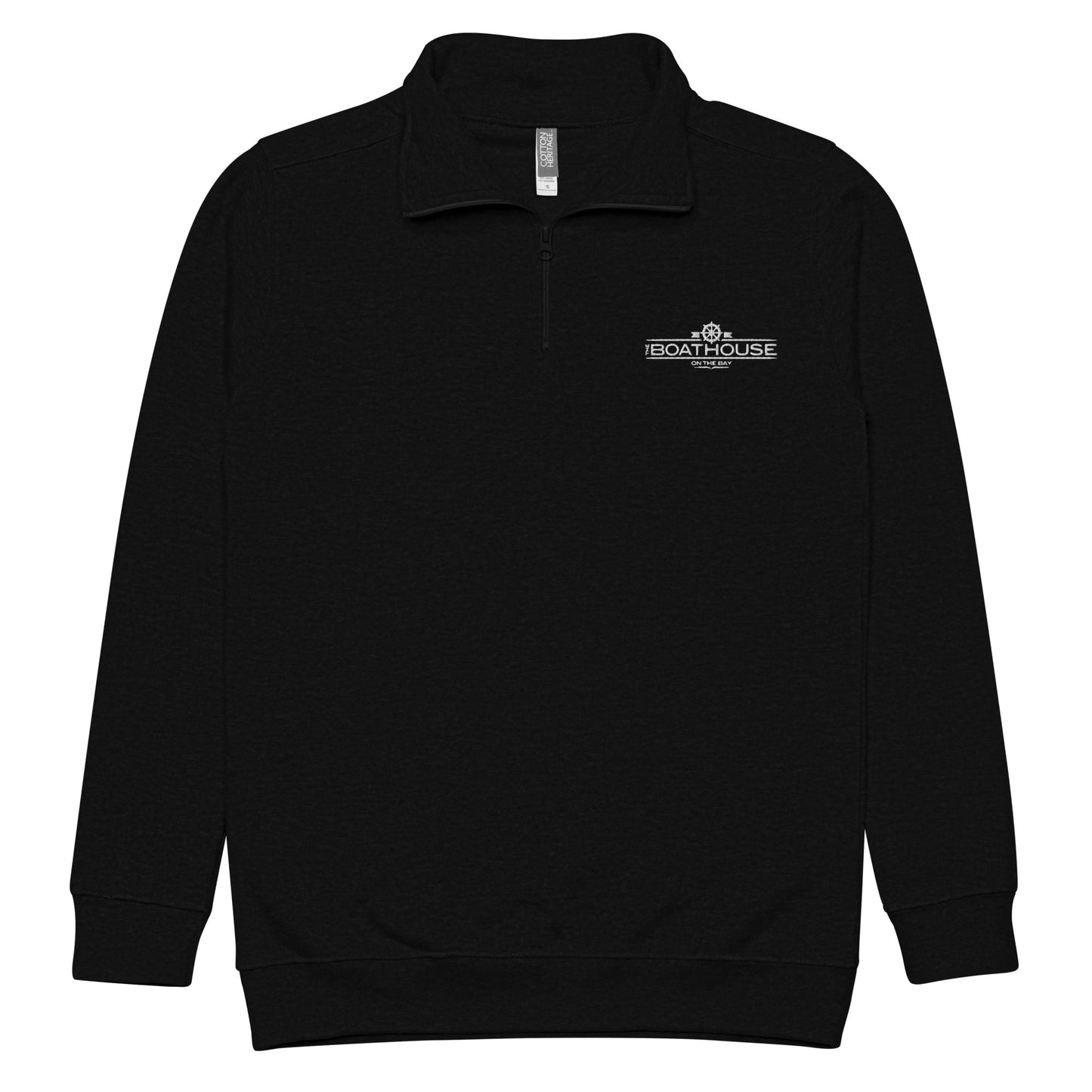 Boathouse on the Bay - Unisex Quarter Zip fleece pullover