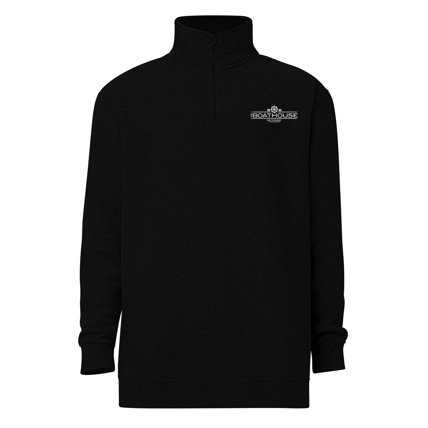 Boathouse on the Bay - Unisex Quarter Zip fleece pullover