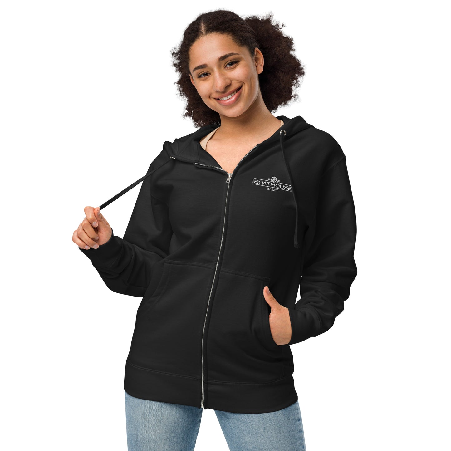 Boathouse - Semi-fitted fleece zip up hoodie