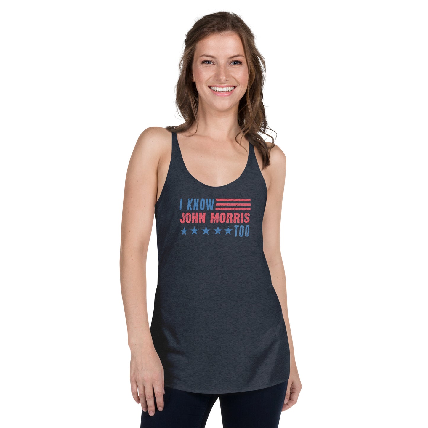I Know John Morris Too - Women's Racerback Tank
