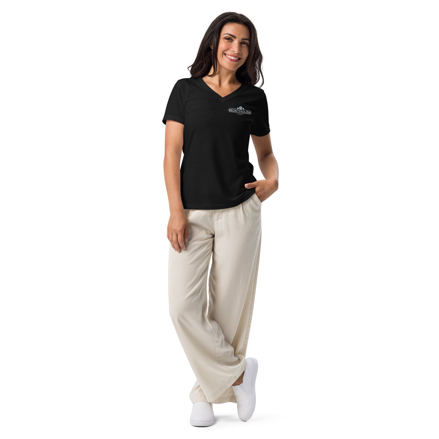 Boathouse - Women’s relaxed v-neck t-shirt